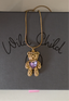 Lavender Heart Teddy Necklace