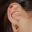 Pink earring duo (two pairs of earrings)