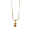 Gold teddy combo (two necklaces and a pair of earrrings)